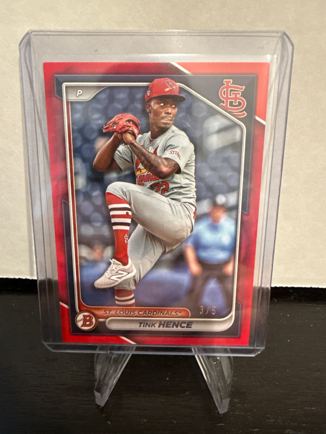 Tink Hence 2024 Bowman Paper Prospect Red, 3/5