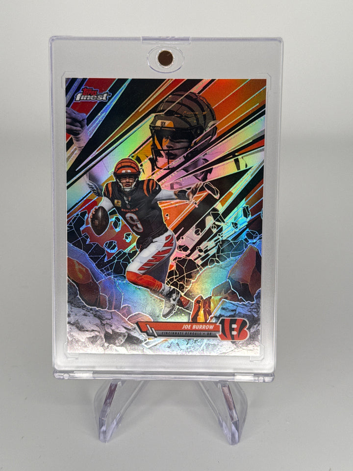 Joe Burrow 2025 Topps Finest Smashing Through SSP Case Hit