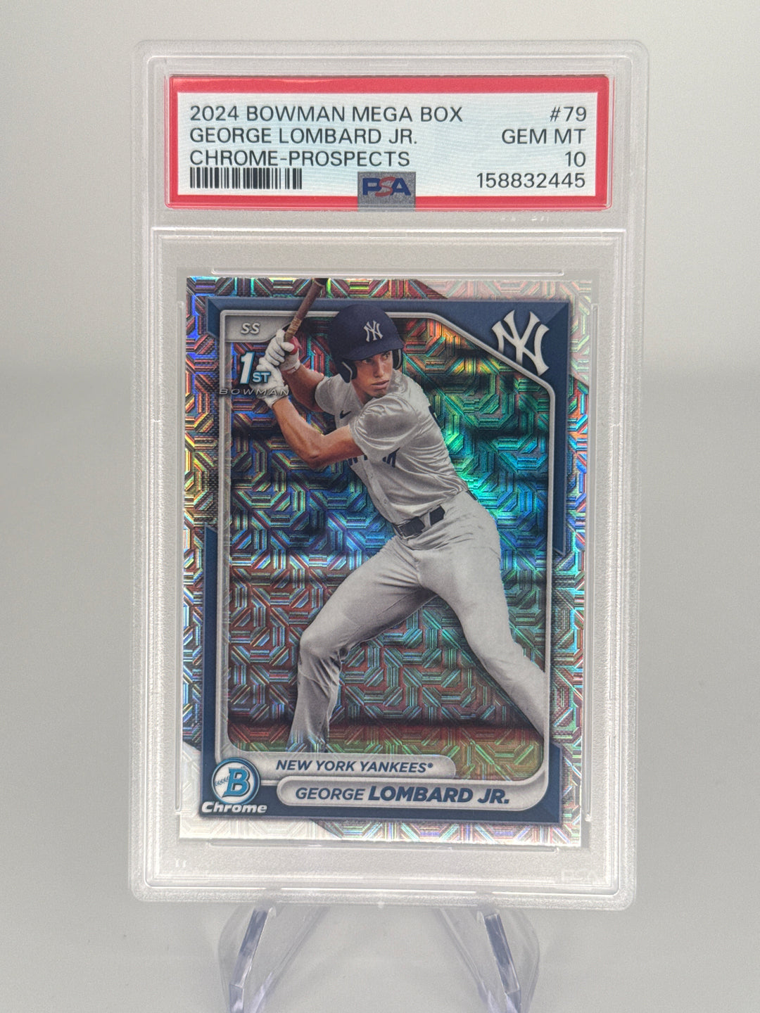 George Lombard Jr 2024 Bowman Chrome 1st Mega Box, PSA 10 Gem Mint