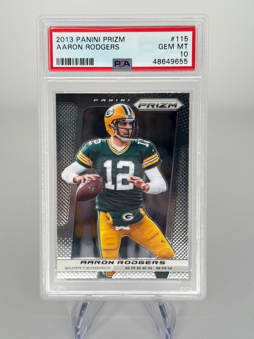 Aaron Rodgers 2013 Panini Prizm, PSA 10 Gem Mint