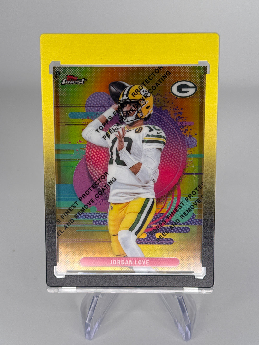 Jordan Love 2025 Topps Finest Gold Refractor w/Coating, 07/25