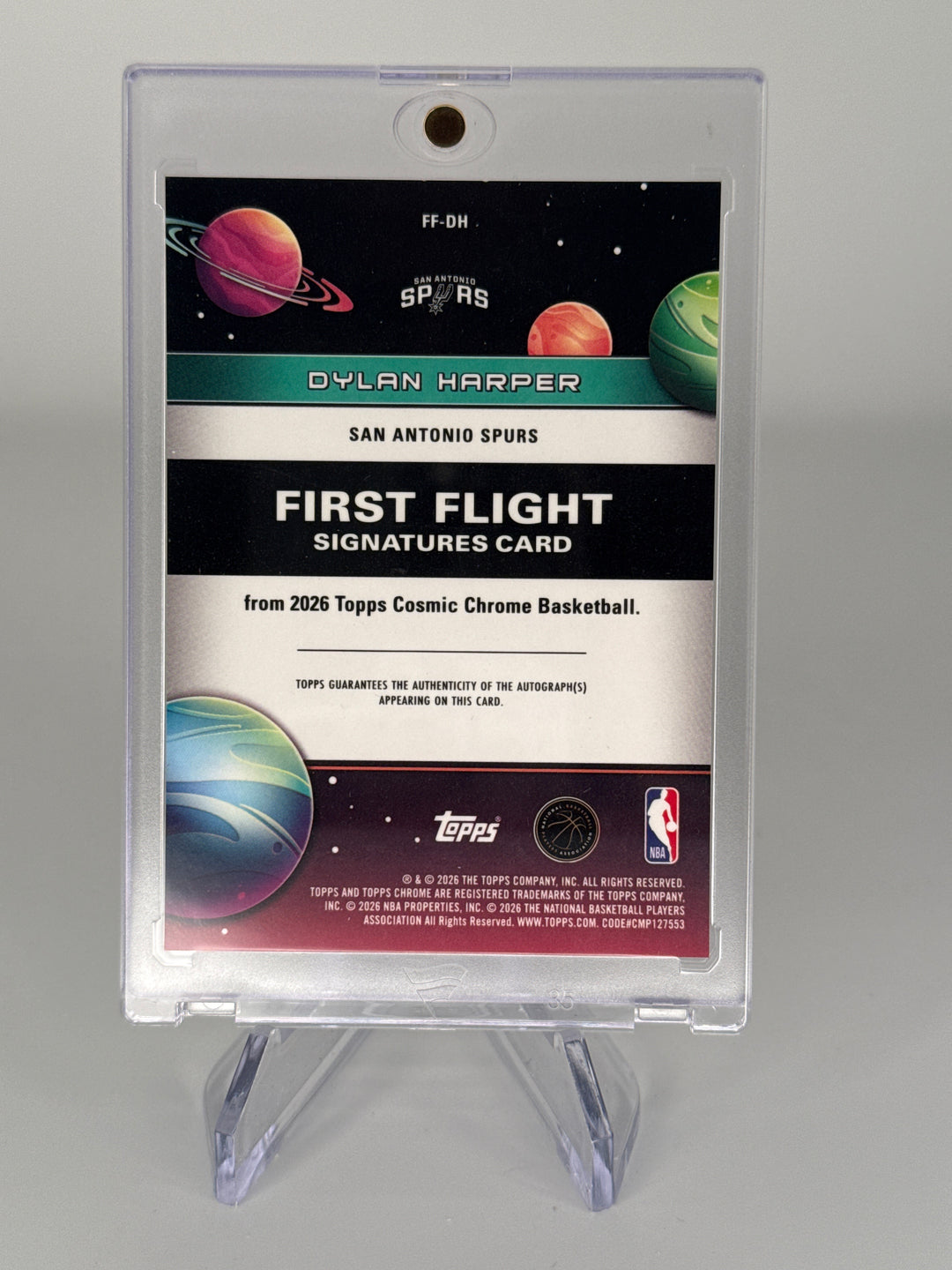 Dylan Harper 2026 Topps Chrome Cosmic First In Flight SSP Rookie Auto