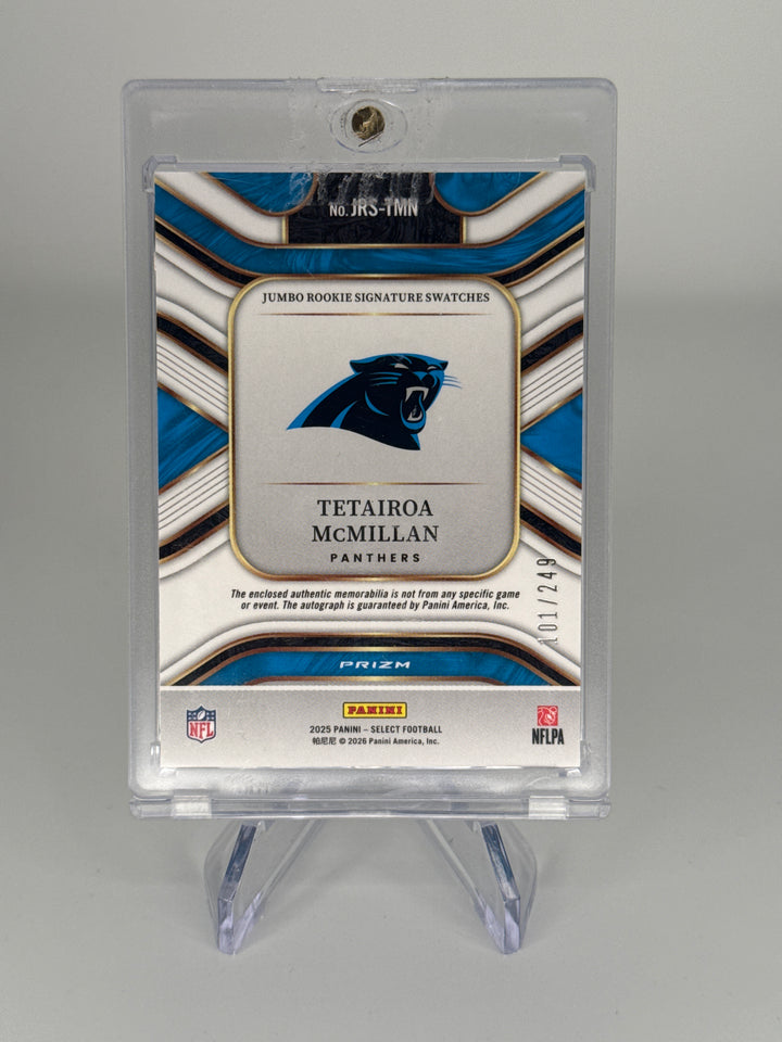 Tetairoa McMillan 2024 Panini Select Rookie Patch Auto, 101/249