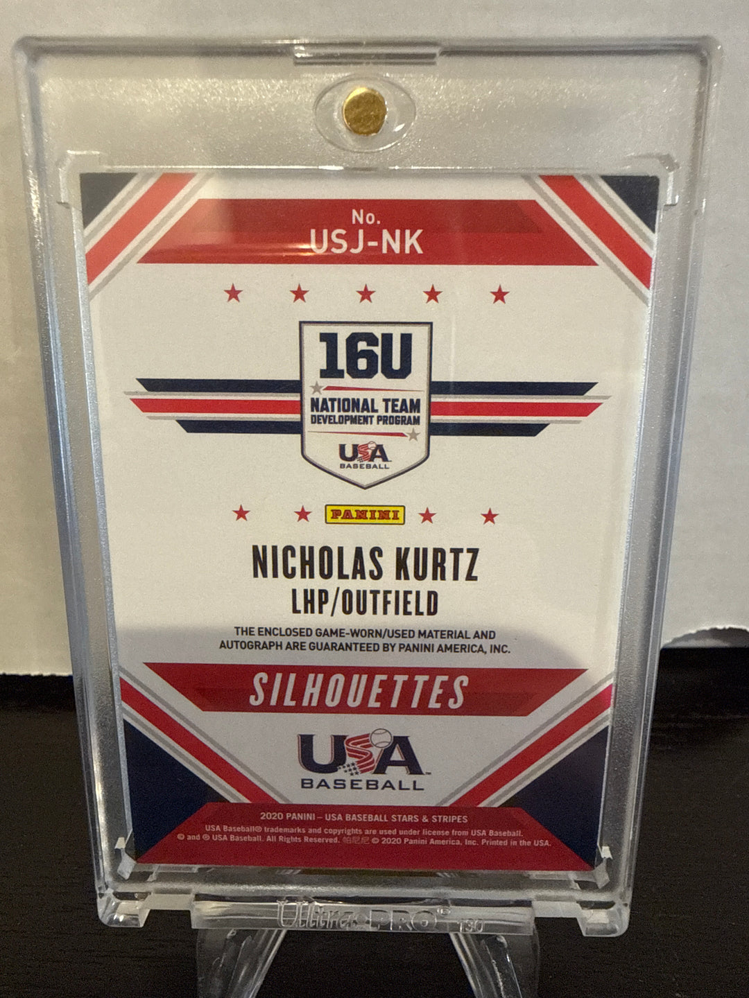 Nick Kurtz 2020 Panini USA Stars & Stripes Patch Auto, 42/44