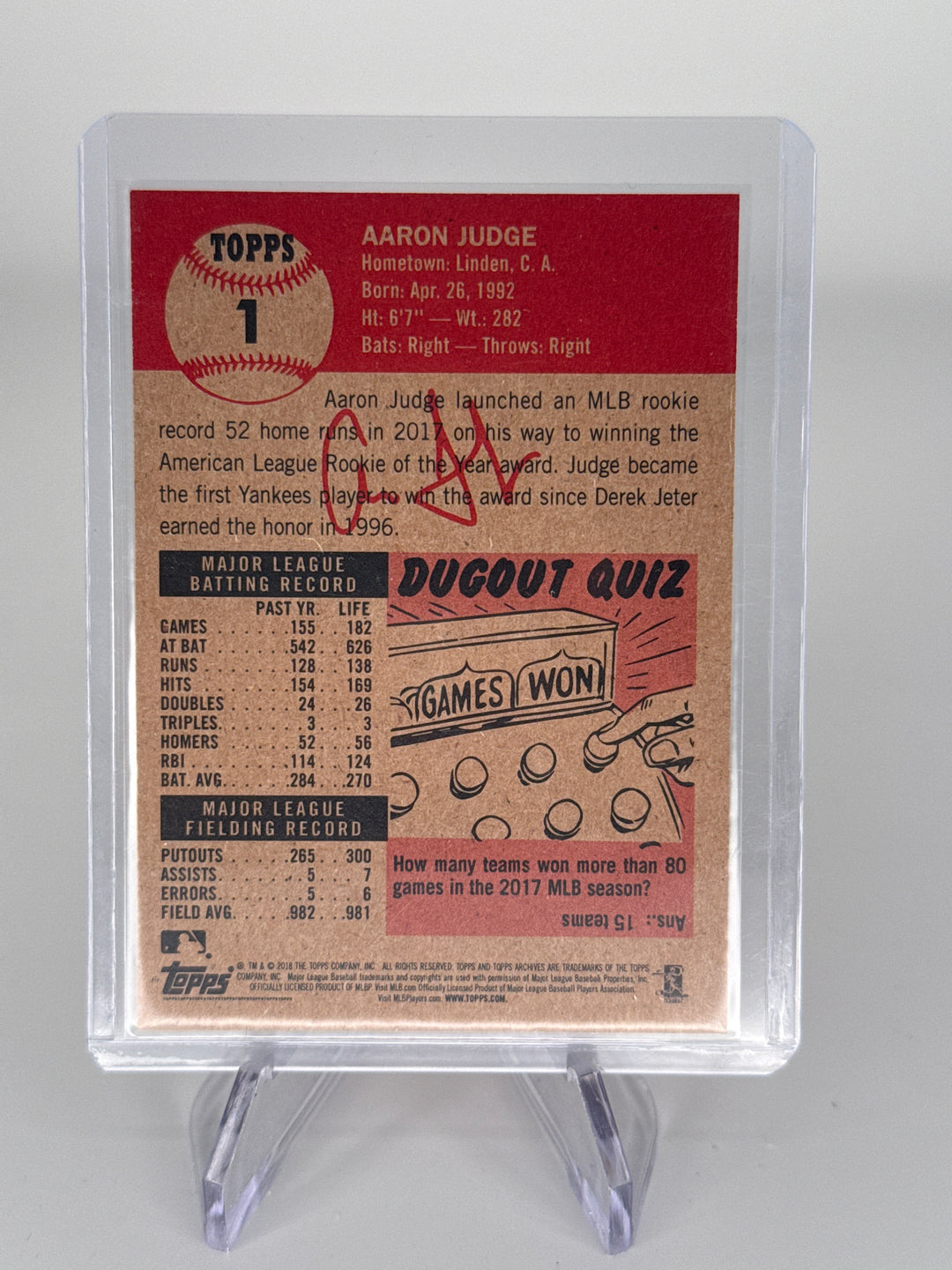 Aaron Judge 2018 Topps Living