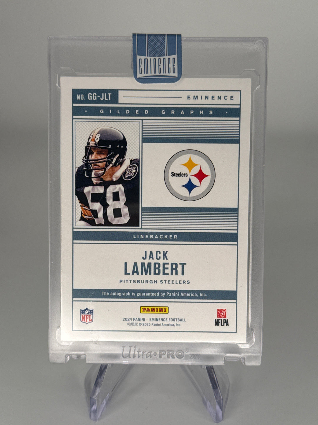Jack Lambert 2024 Panini Eminence Gilded Graphs Auto, 1/5