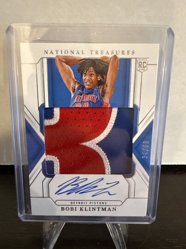 Bobi Klintman 2024-2025 Panini National Treasures Rookie Patch Auto, 34/99