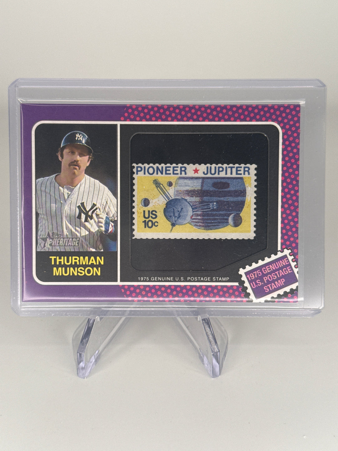 Thurman Munson 2024 Topps Heritage Genuine 1975 U.S. Postage Stamp, 11/50