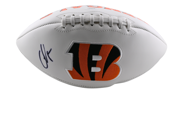 Chad Johnson Autographed White Cincinatti Bengals Football, JSA Authenticated