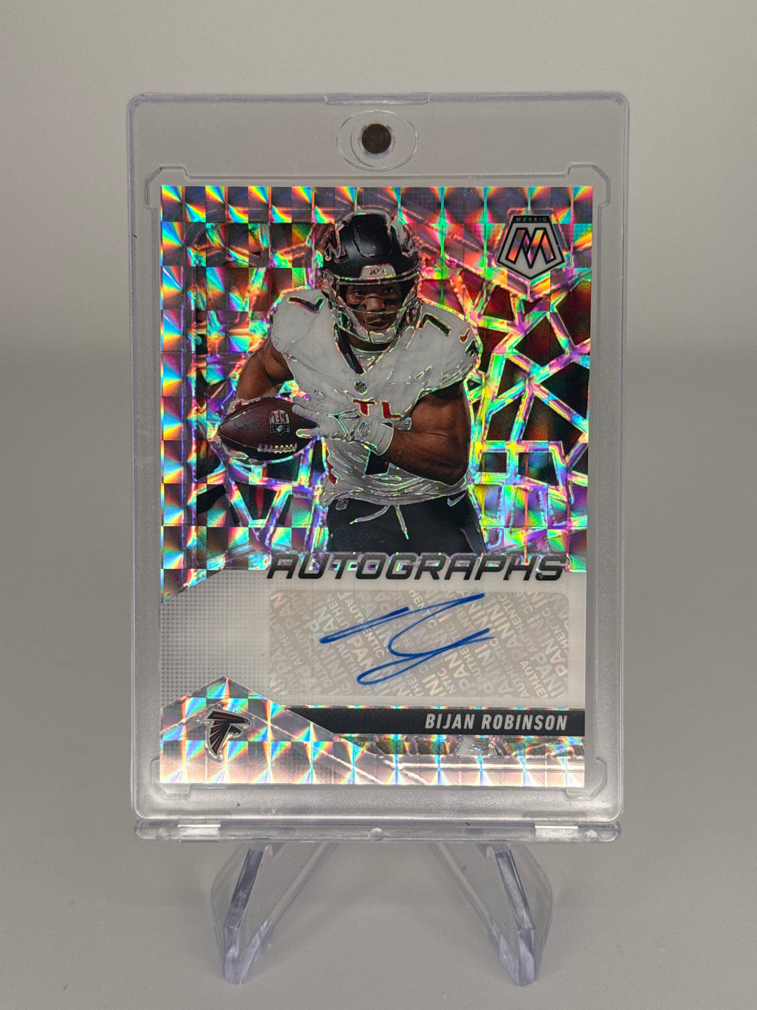 Bijan Robinson 2025 Panini Mosaic Silver Mosaic Auto