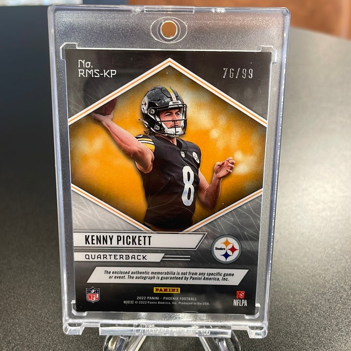 Kenny Pickett 2022 Panini Phoenix Rookie Patch Auto, 76/99