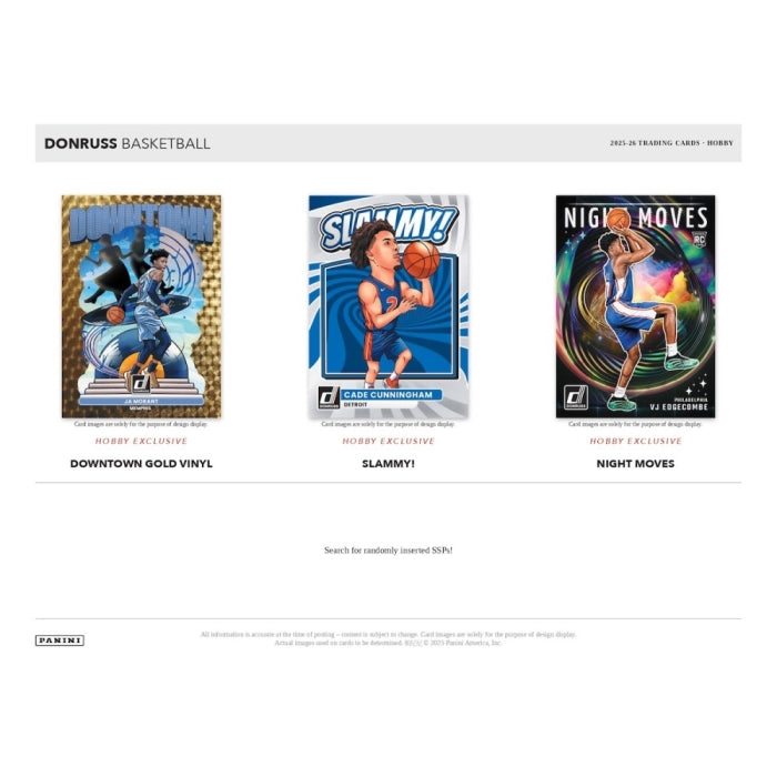 Three Donruss basketball trading card packages on a white background