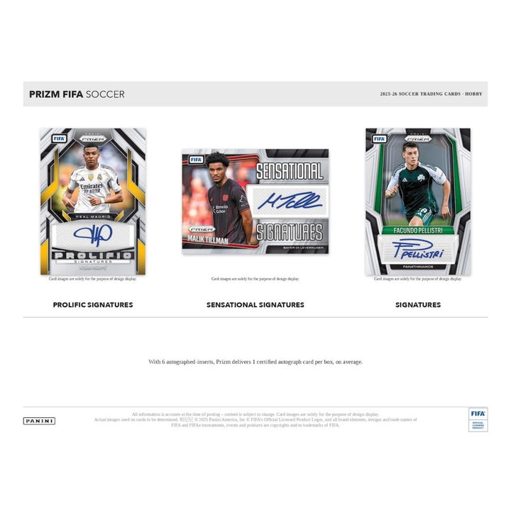 Three soccer trading card packs from Prizm FIFA on a white background