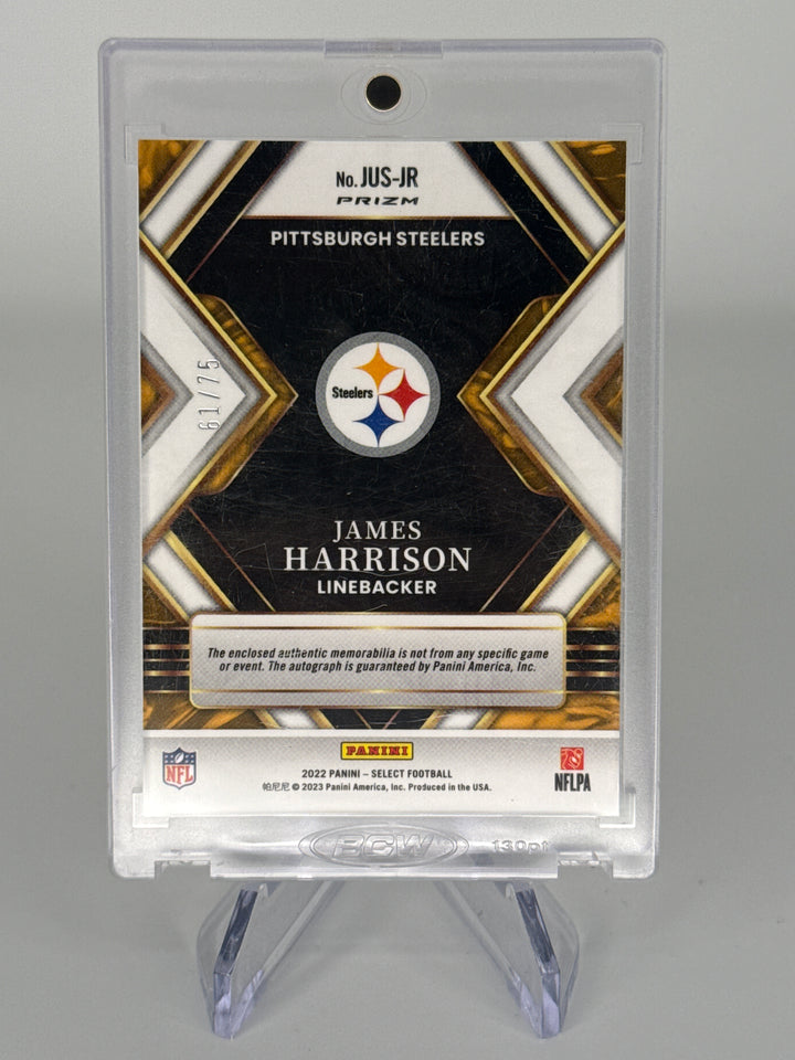 James Harrison 2022 Panini Select Auto Relic, 61/75