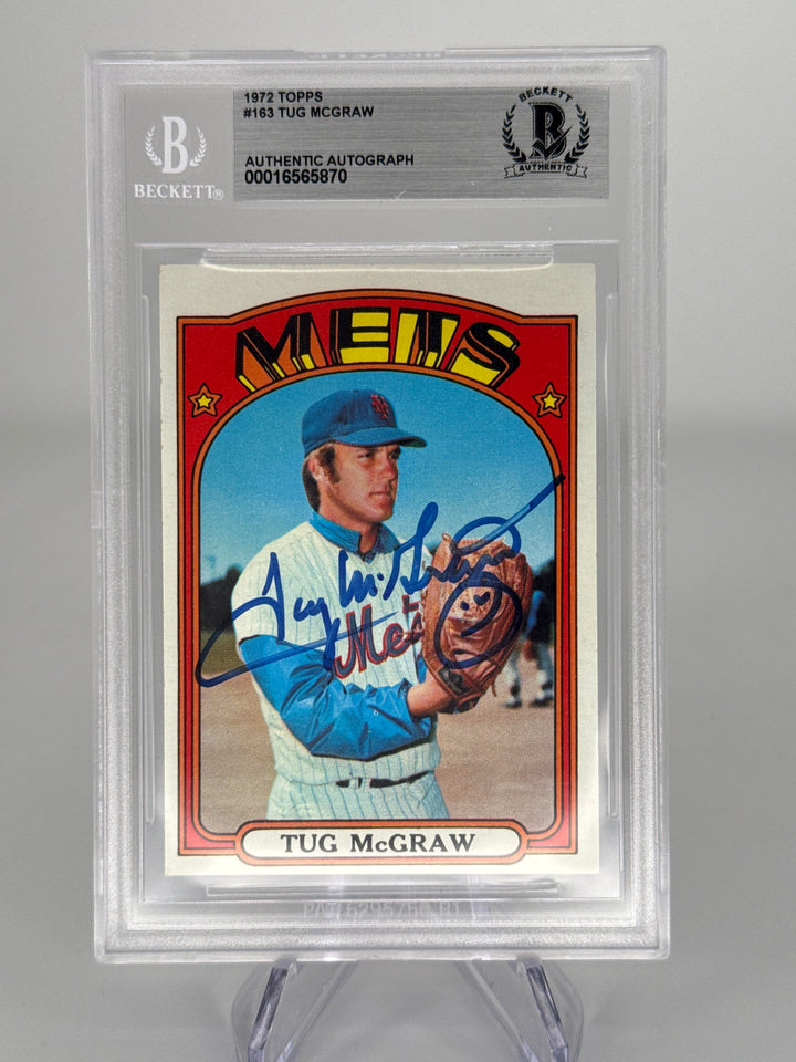 Tug McGraw 1972 Topps, BGS Authentic Auto
