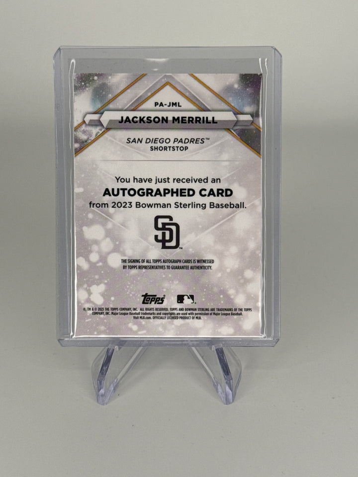 Jackson Merrill 2023 Bowman Sterling Prospect Auto