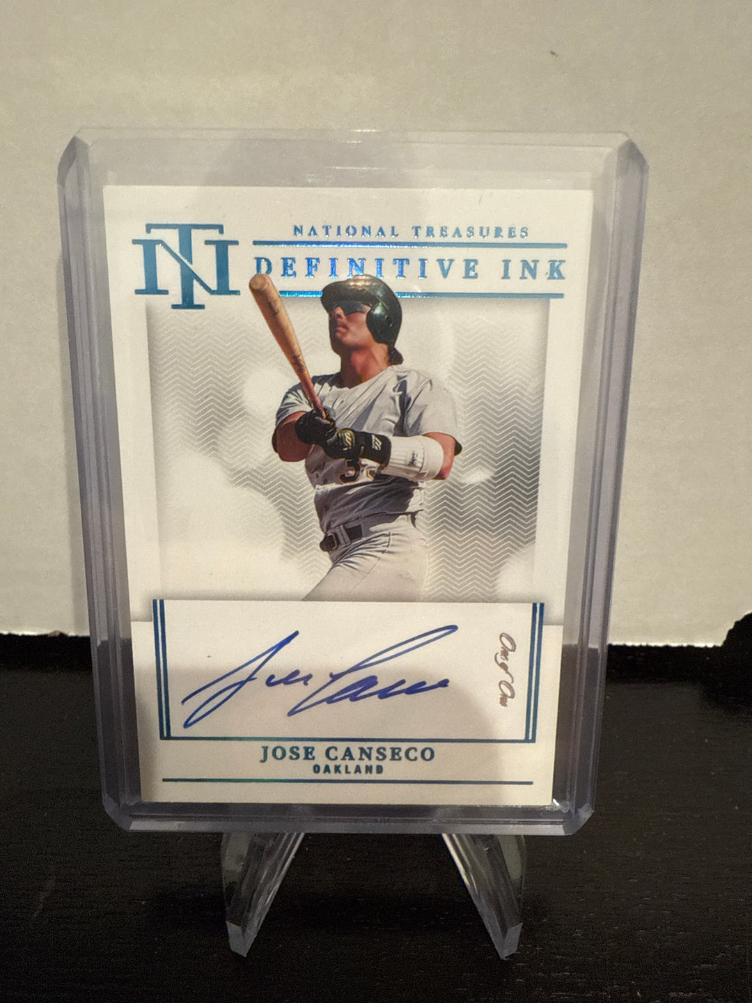 Jose Canseco 2023 Panini National Treasure Definitive Ink Auto, 1/1