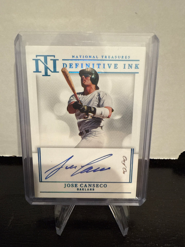 Jose Canseco 2023 Panini National Treasure Definitive Ink Auto, 1/1