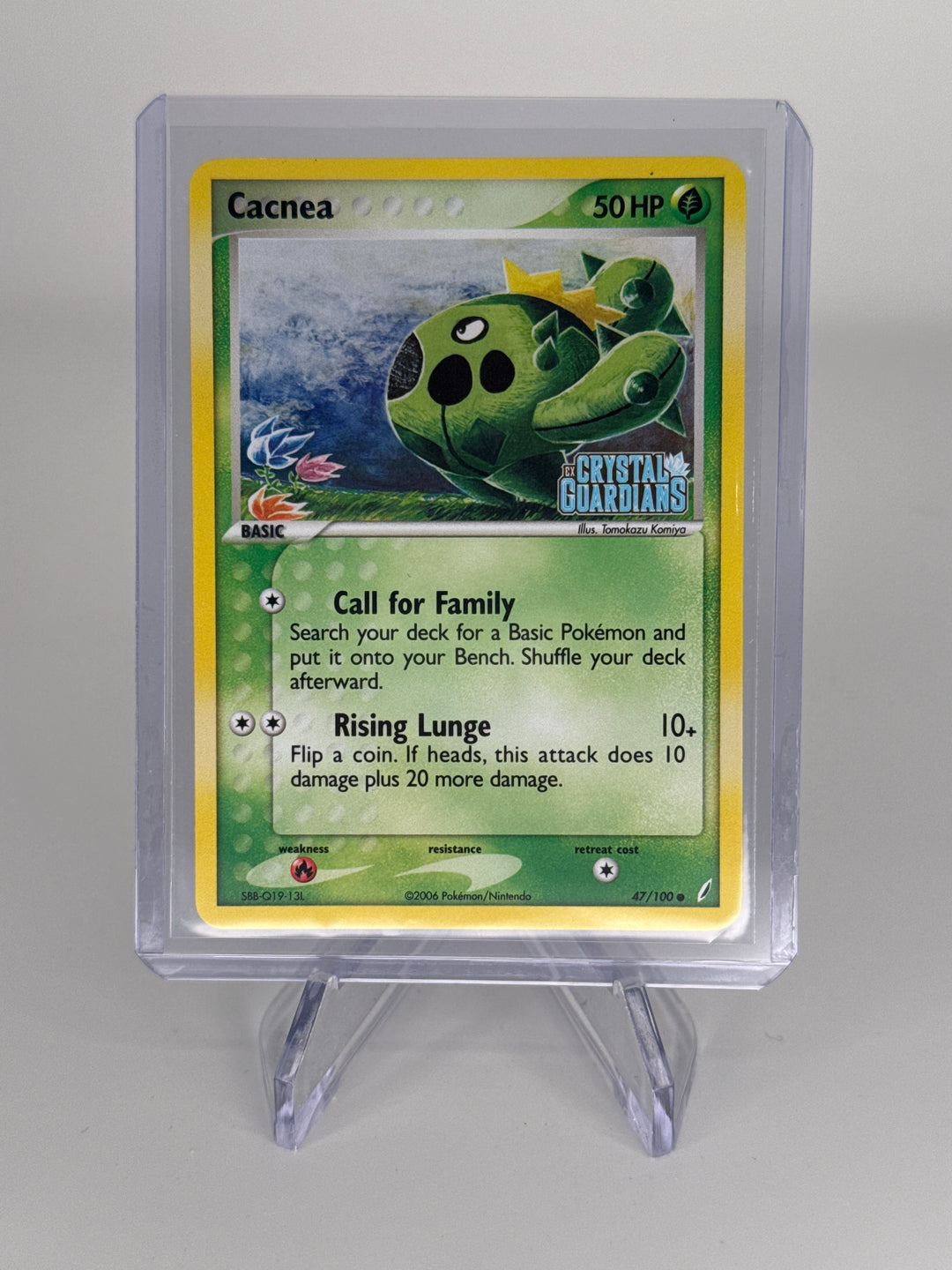 Pokemon TCG 2006 Cacnea EX Crystal Guardians Stamped Reverse Holo, 47/100