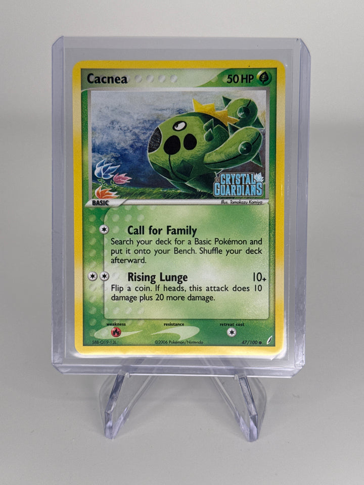 Pokemon TCG 2006 Cacnea EX Crystal Guardians Stamped Reverse Holo, 47/100