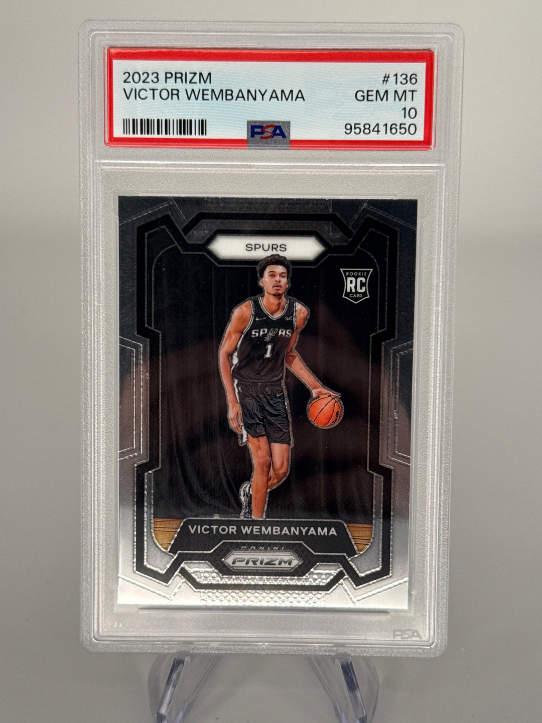 Victor Wembanyama 2023-2024 Panini Prizm Rookie, PSA 10 Gem Mint