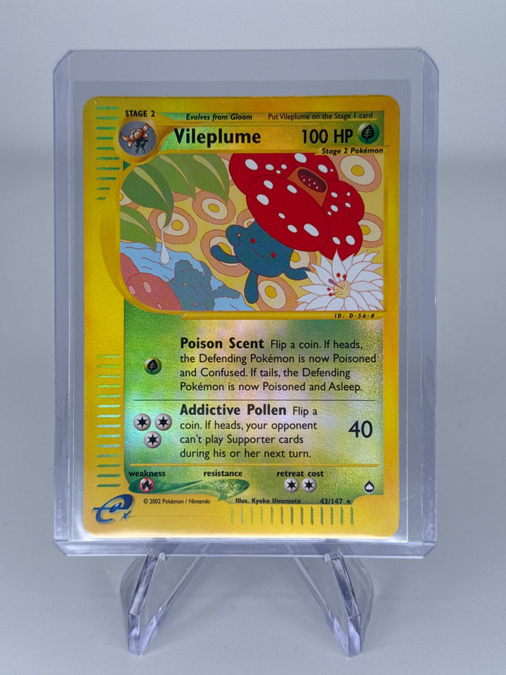 Pokemon TCG 2002 Vileplume Aquapolis Reverse Holo, 43/147