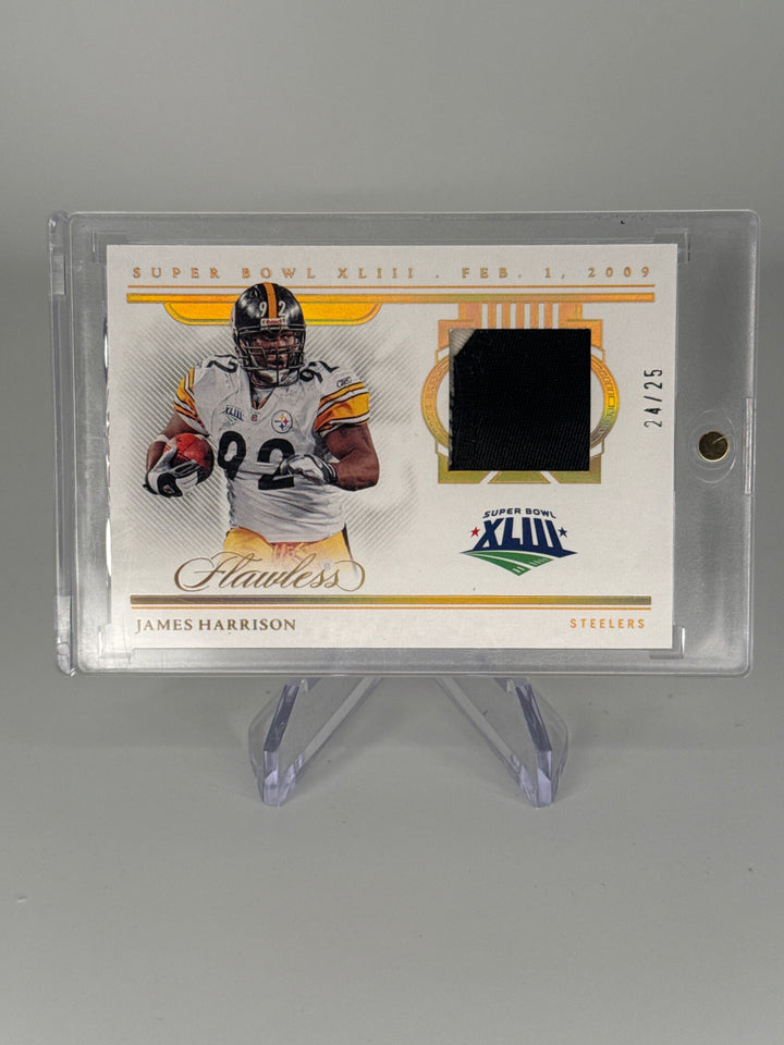 James Harrison 2022 Panini Flawless Super Bowl Swatches Game Worn Relic, 24/25