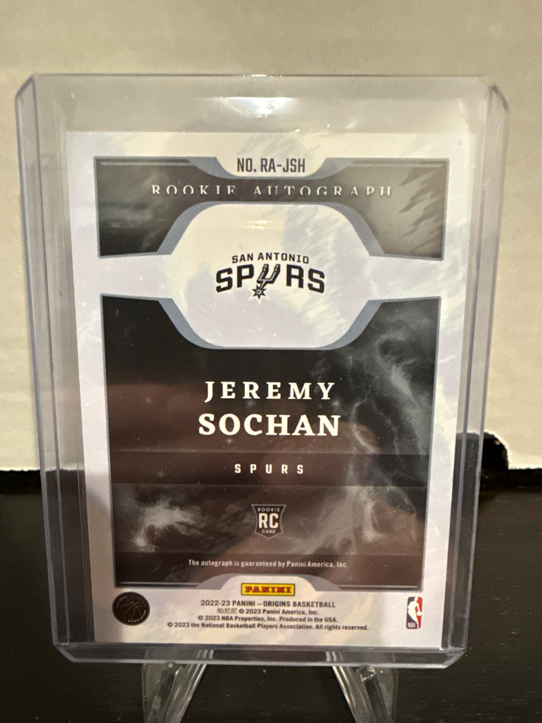 Jeremy Sochan 2022 Panini Origins Rookie Auto Purple, 08/40