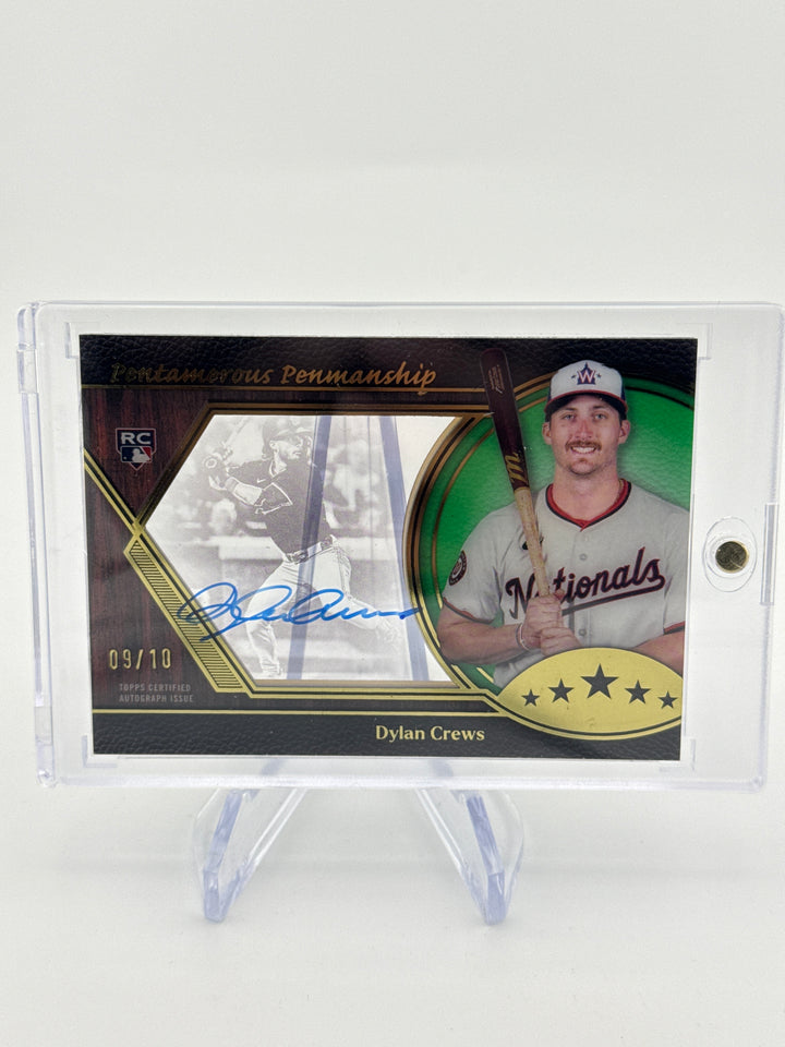 Dylan Crews 2025 Topps Five Star Pentamerous Penmanship Rookie Auto, 09/10