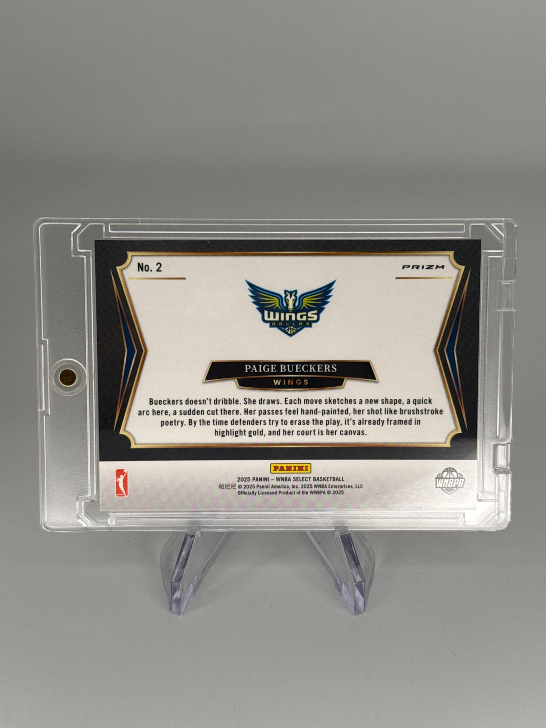 Paige Bueckers 2025 Panini Select All-Stars Ice Rookie