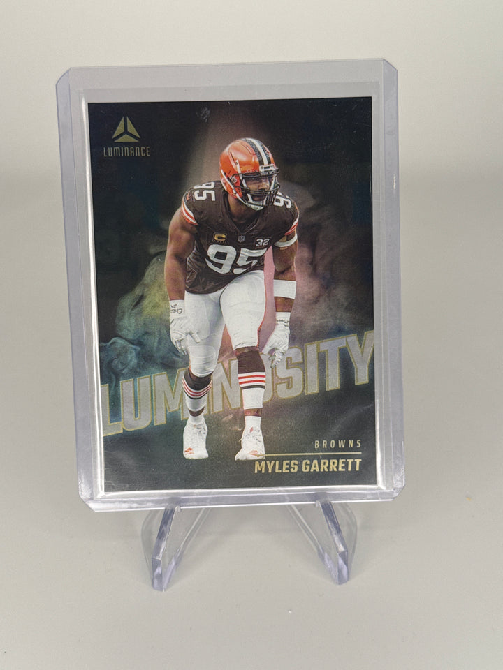 Myles Garrett 2024 Panini Luminance Luminosity SSP Case Hit