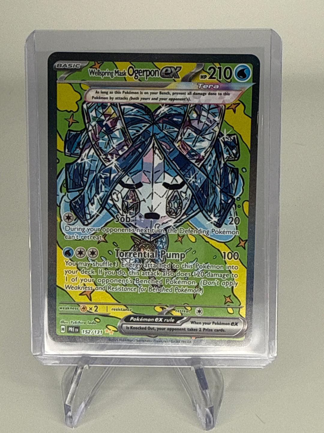 Pokemon TCG 2025 Wellspring Mask Ogerpon EX Prismatic Evolutions Special Illustration Rare, 152/131