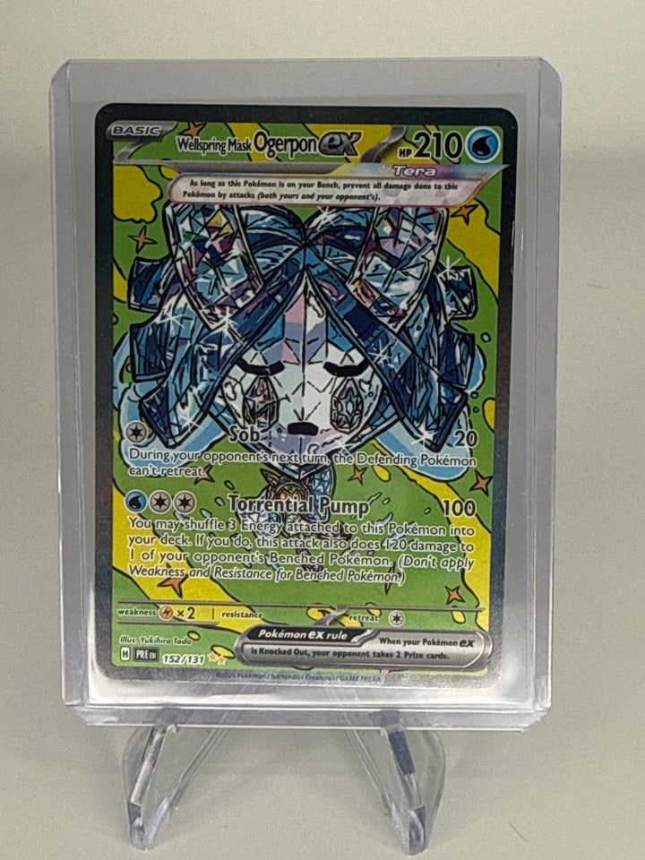 Pokemon TCG 2025 Wellspring Mask Ogerpon EX Prismatic Evolutions Special Illustration Rare, 152/131