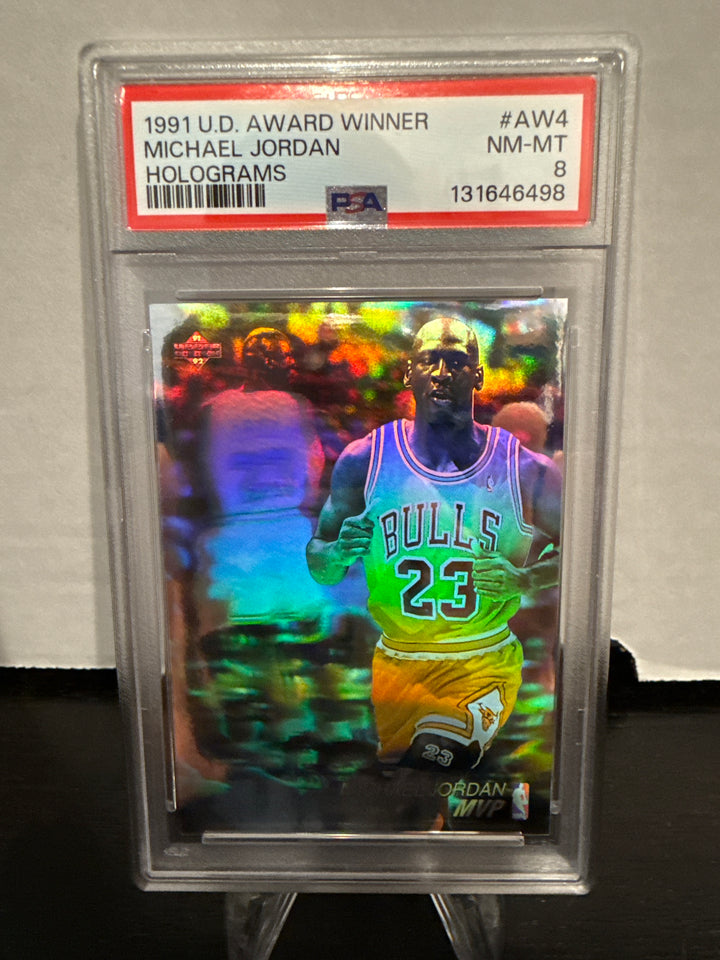 Michael Jordan 1991 Upper Deck Award Winner Holograms, PSA 8