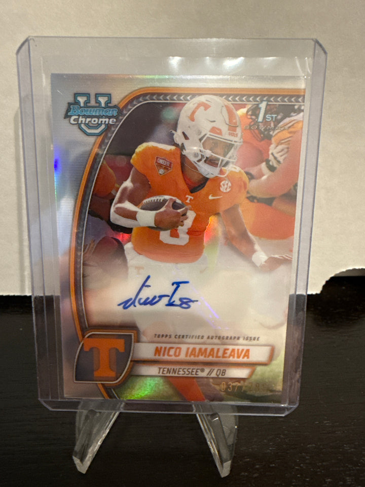 Nico Iamaleava 2024 Topps Bowman Chrome University 1st Auto Refractor, 037/299
