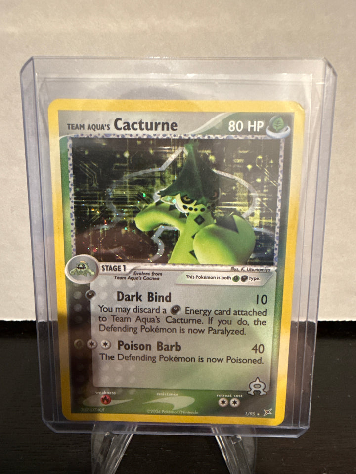 Pokemon TCG 2004 Team Aqua's Cacturne Team Magma Vs Aqua Holo, 1/95