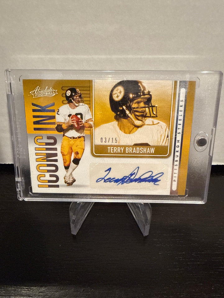 Terry Bradshaw 2021 Panini Absolute Iconic Ink Auto, 03/15