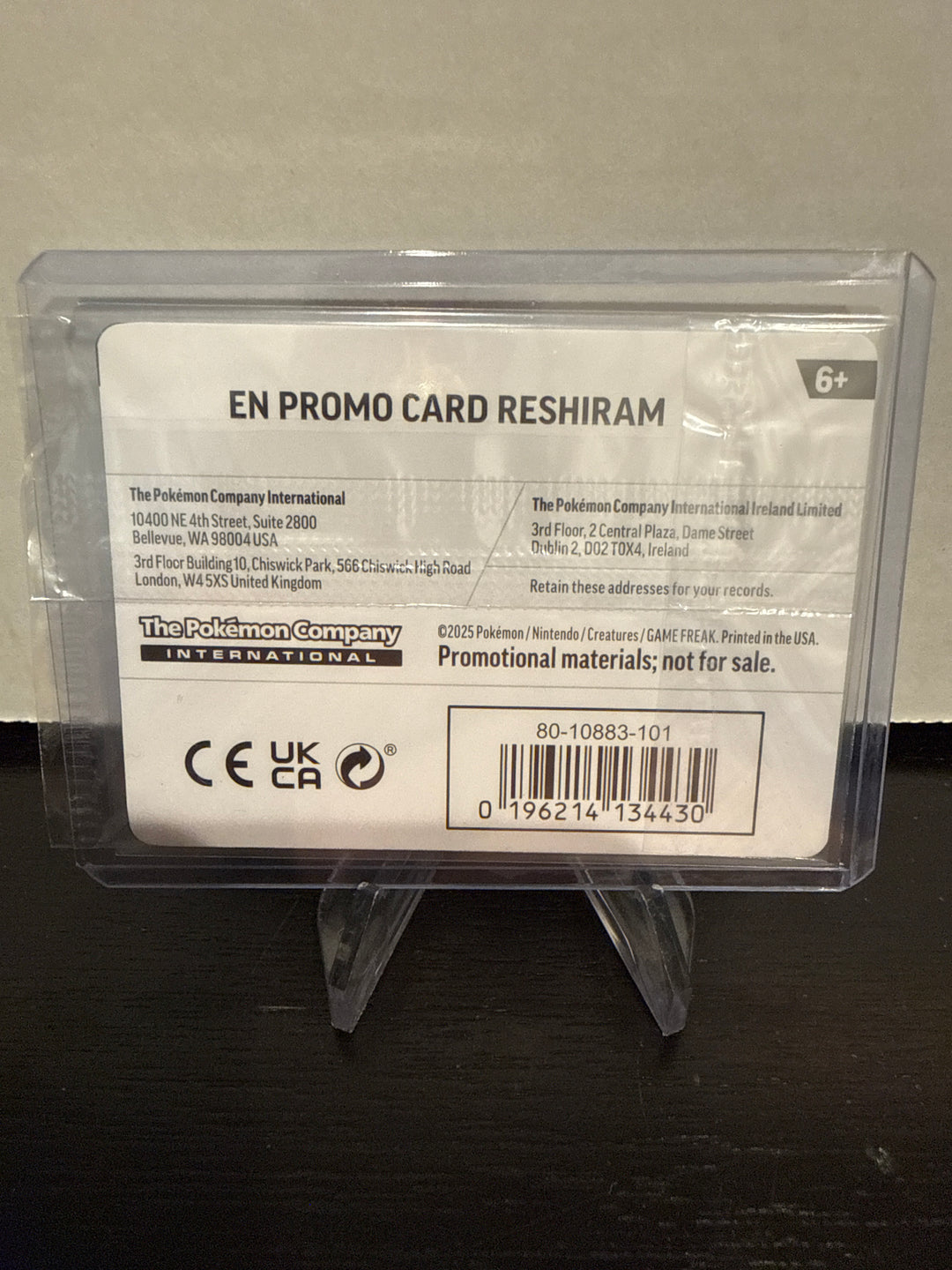 Pokemon TCG 2025 Reshiram Phantasmal Flames Stamped, Sealed Promo, 017/094