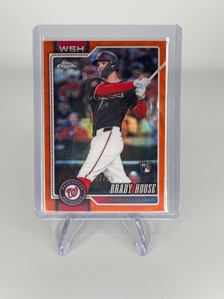 Brady House 2026 Topps Chrome Orange Wave Rookie Refractor, 07/25