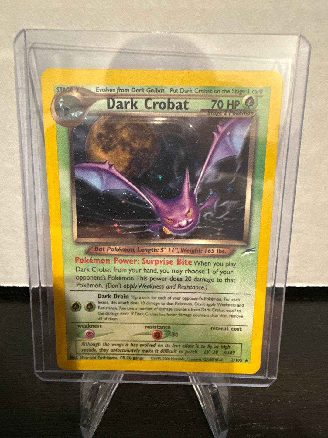 Pokemon TCG 2002 Dark Crobat Neo Destiny Rare Holo, 2/105