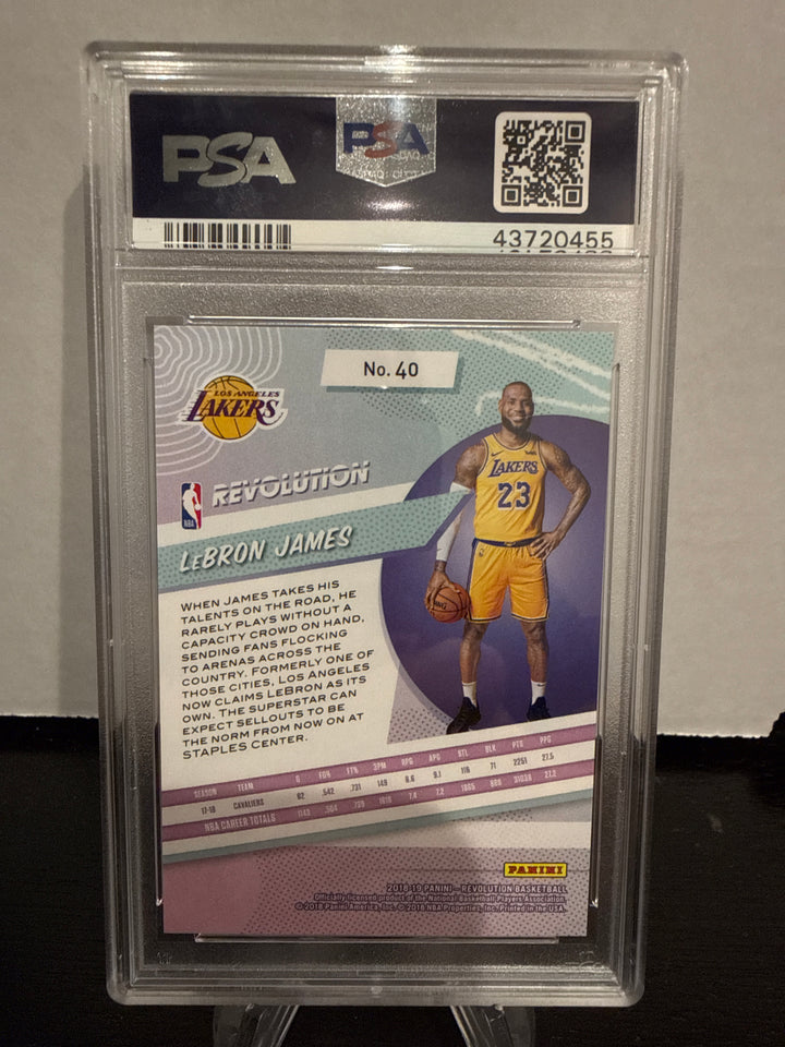 Lebron James 2018 Panini Revolution, PSA 10 Gem Mint