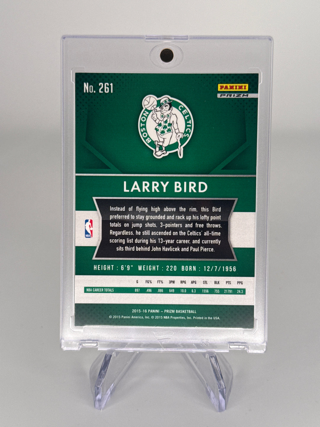 Larry Bird 2015 Panini Prizm White Sparkle Prizm SSP
