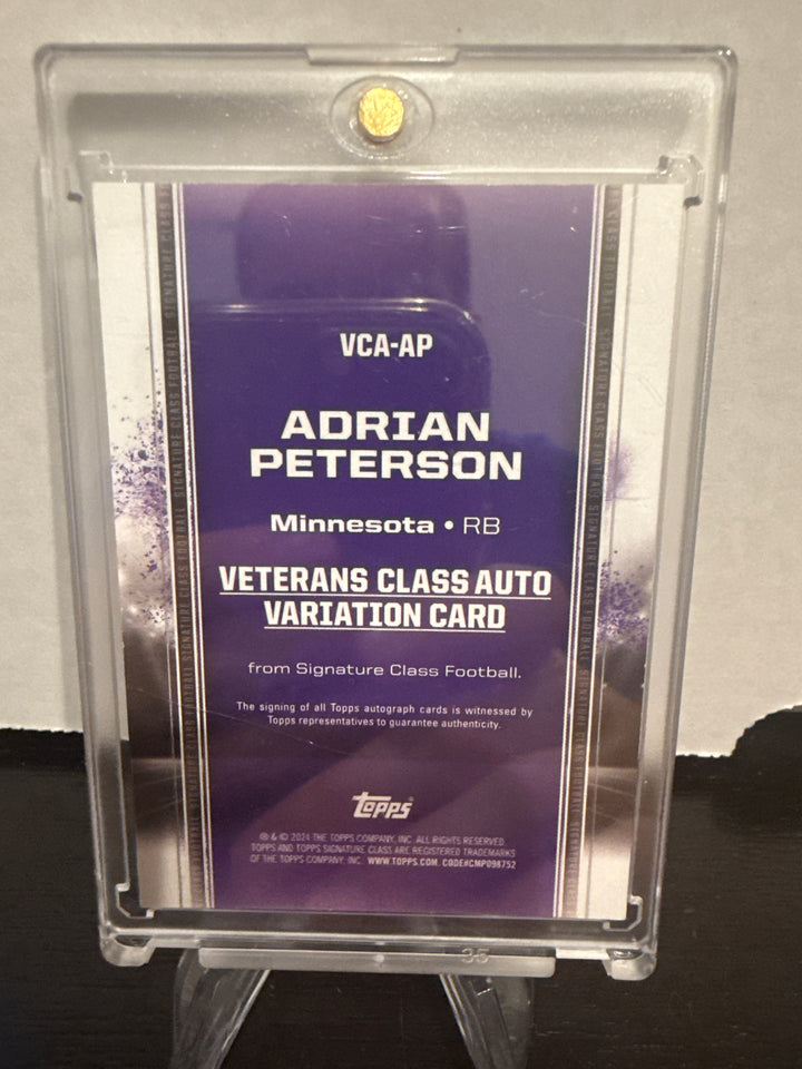 Adrian Peterson 2024 Topps Signature Class Blue Auto, 5/5