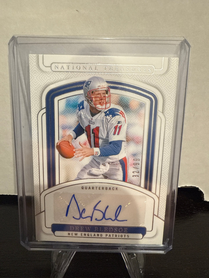 Drew Bledsoe 2024 Panini National Treasures Auto, 32/99