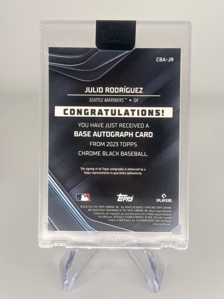 Julio Rodriguez 2023 Topps Chrome Black Auto