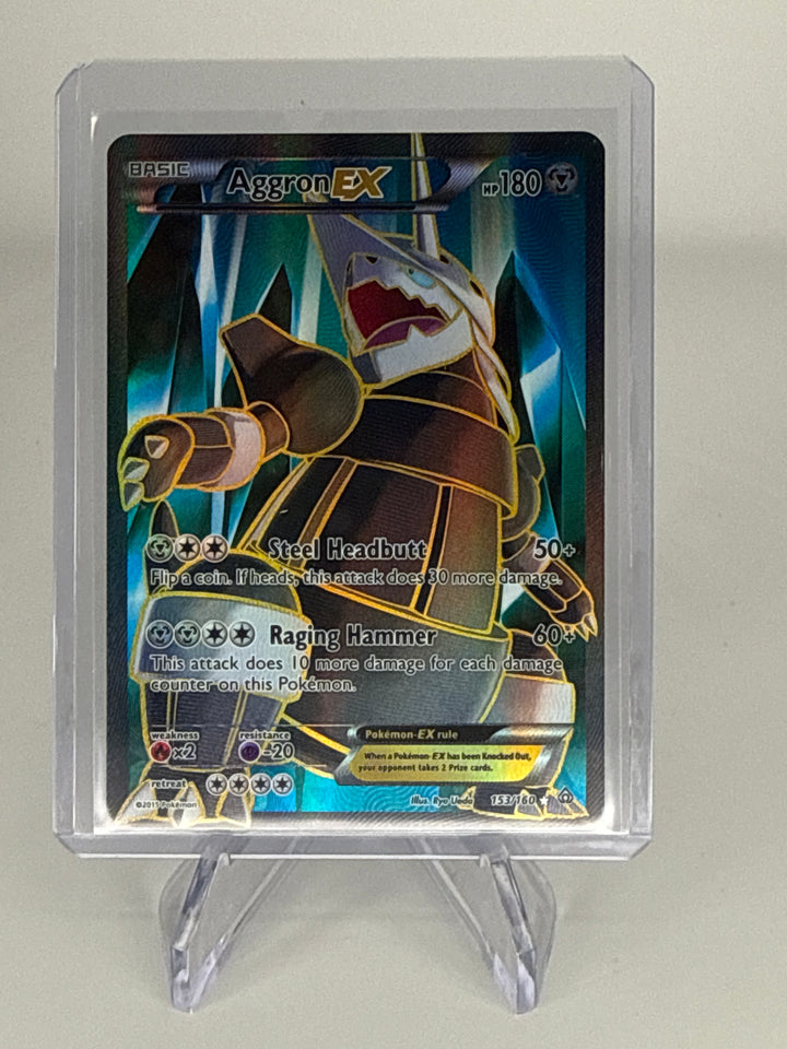 Pokemon TCG 2014 Aggron EX Primal Clash Ultra Rare Full Art, 153/160
