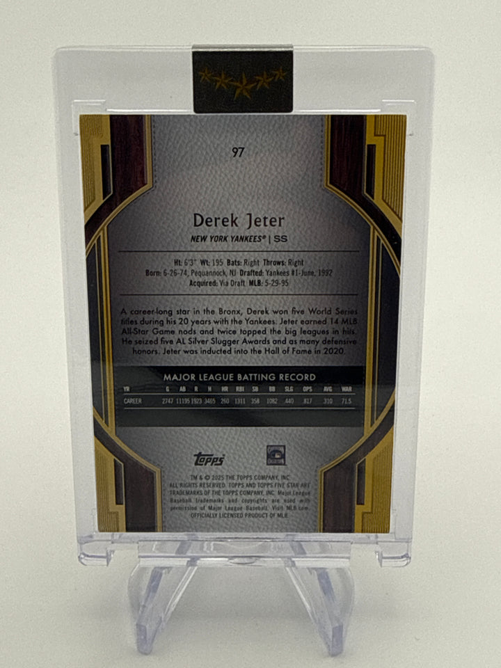 Derek Jeter 2025 Topps Five Star Orange, 22/25