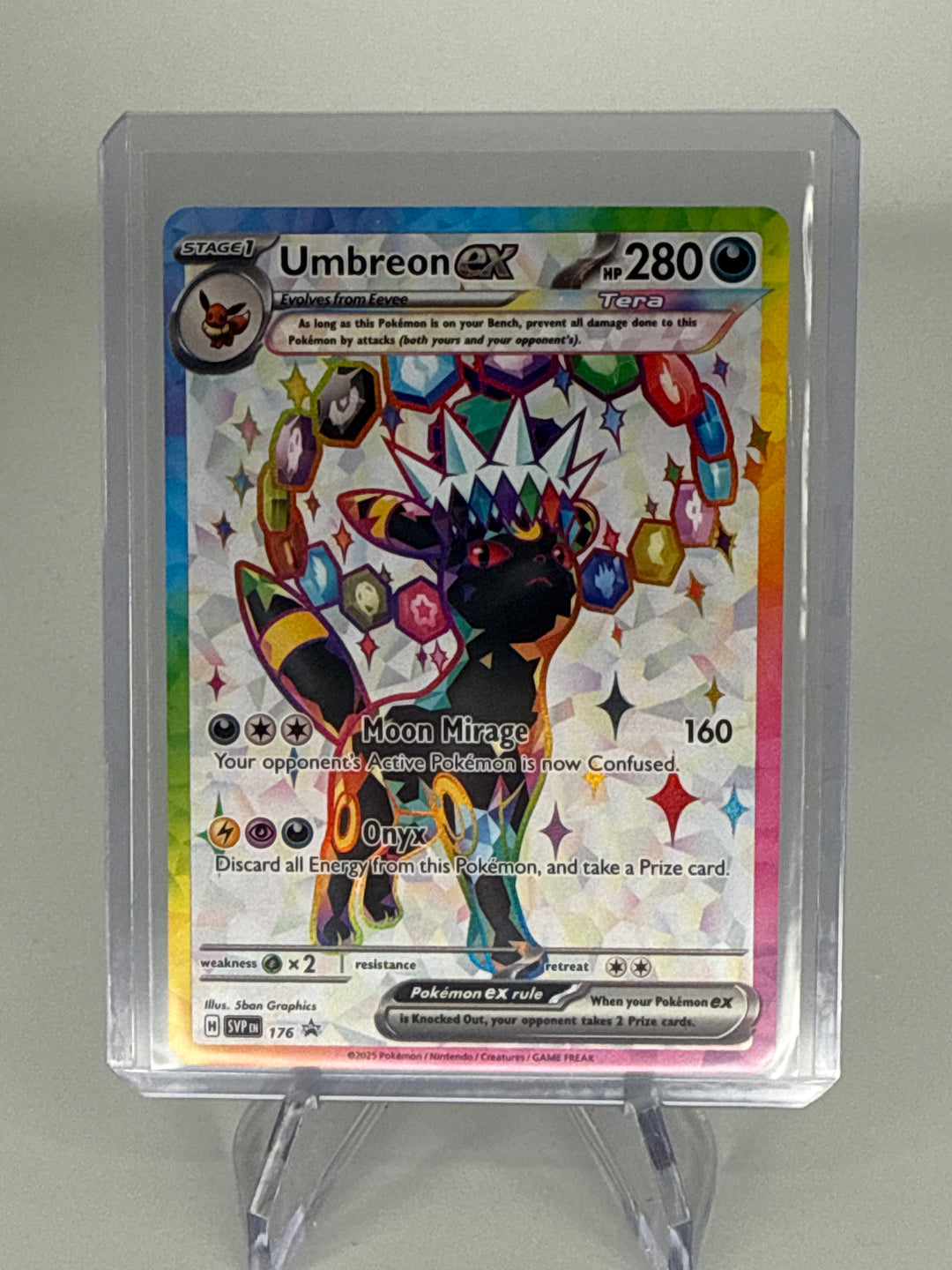Pokemon TCG 2025 Umbreon EX Prismatic Evolutions Black Star Promo, 176