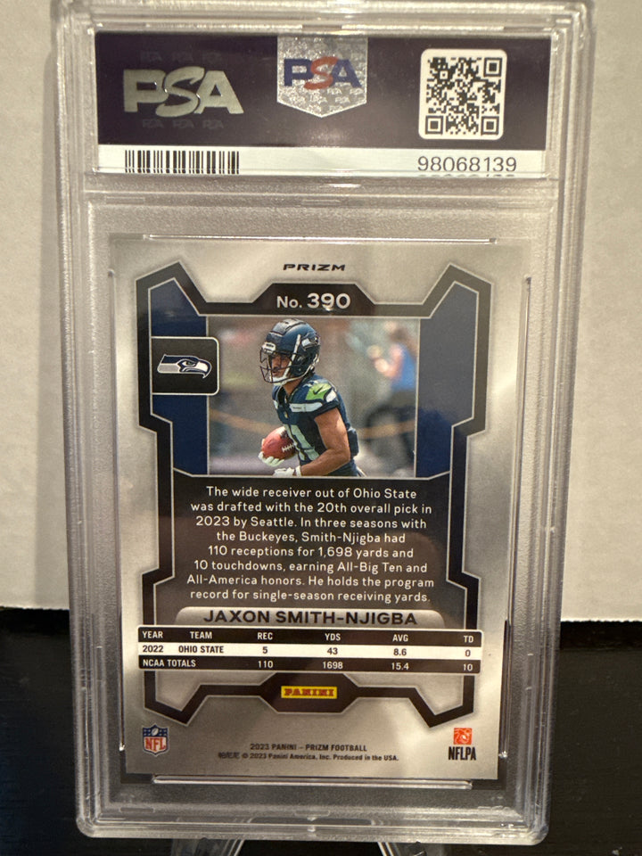Jaxon Smith Njigba 2023 Panini Prizm Disco Prizm Rookie, PSA 10 Gem Mint
