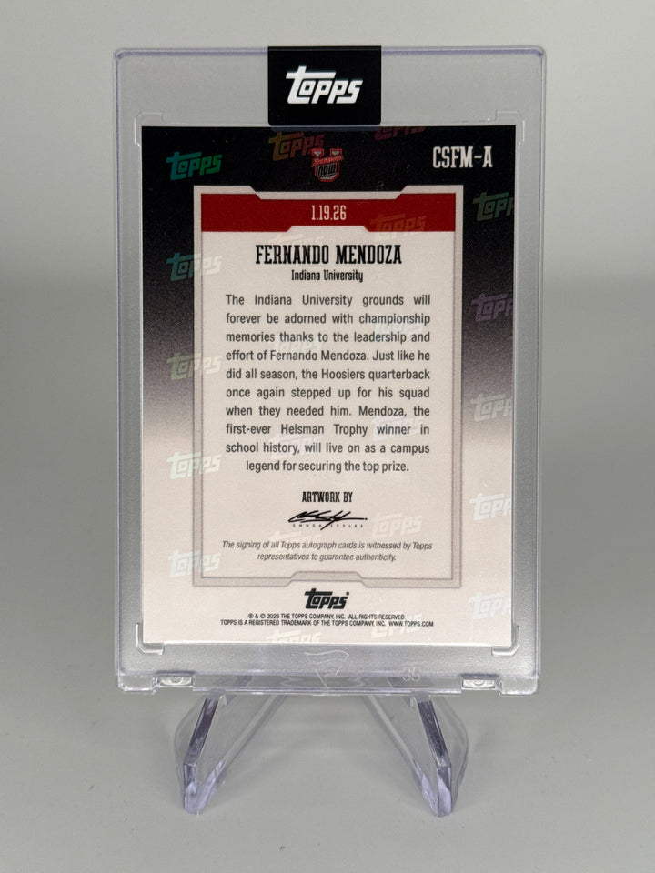 Fernando Mendoza 2025 Bowman University Now Art Card